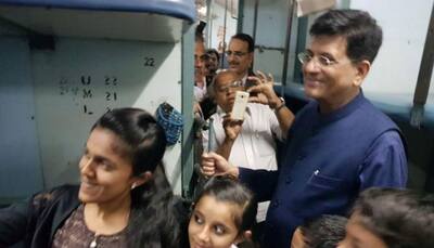 Piyush Goyal travels in Kaveri Express train, meets passengers to know their plight
