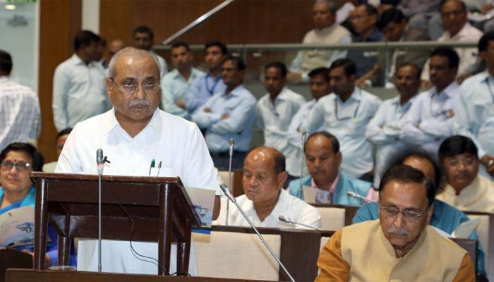 Gujarat budget: Focus on farmers, unemployed youth; Congress boycotts finance minister's speech 
