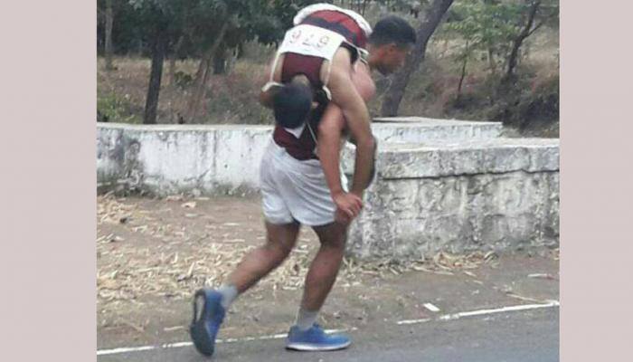 &#039;Real Men&#039;: NDA cadet carries injured squadron mate on back to finish run 