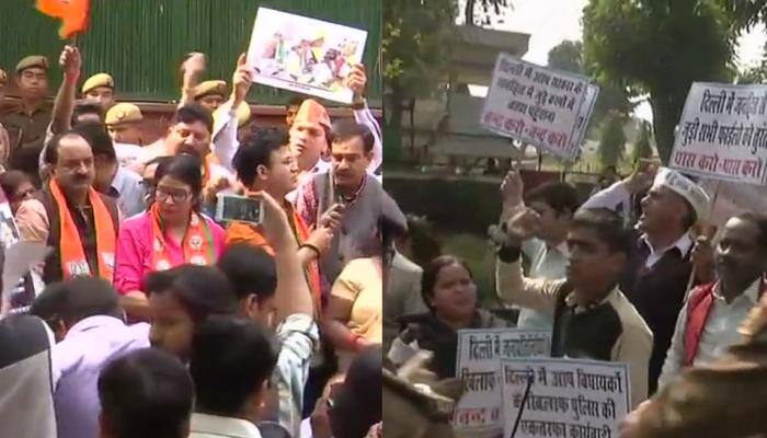 AAP vs bureaucrats: Team Kejriwal says Dalit &amp; Muslims targeted as BJP protests