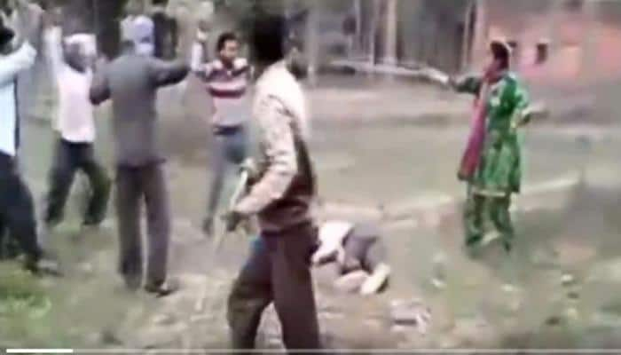 Watch: Woman saves husband, fights group of men in Haryana