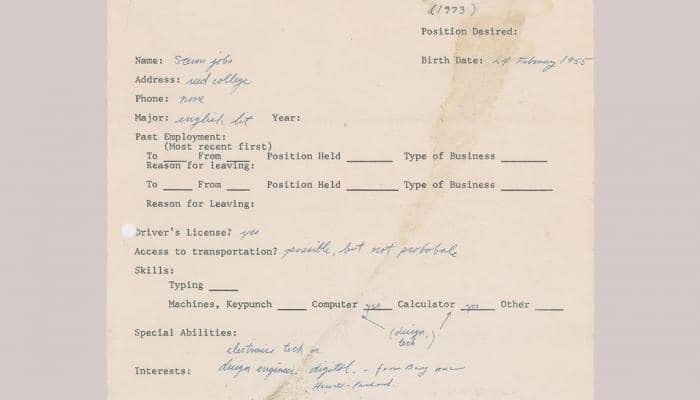 Steve Jobs&#039; 4-decade old handwritten job application could fetch $50,000 Apple