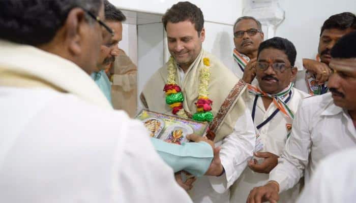 Karnataka polls: Rahul Gandhi seeks blessings at Godchi Temple in Ramdurg