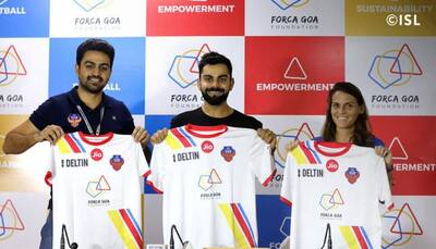Co-owner Virat Kohli unveils new FC Goa jersey