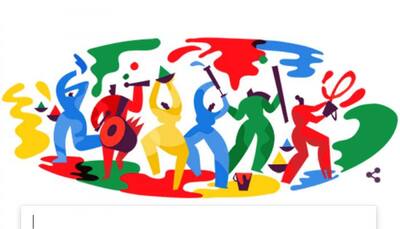 Google marks festival of Holi with colourful doodle