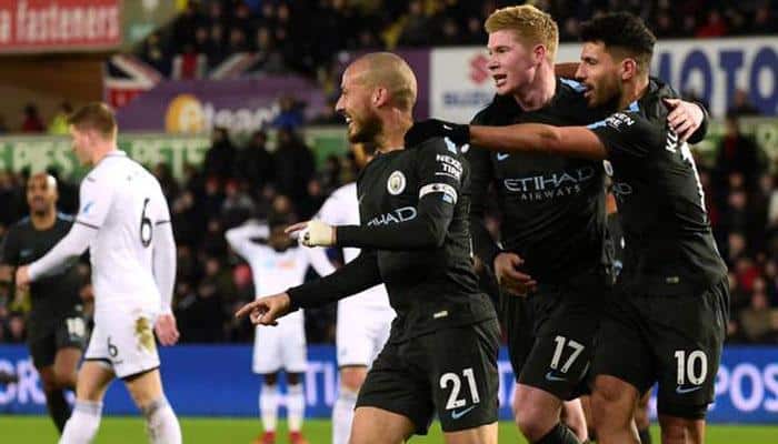 David Silva brace helps Manchester City go 16 points clear at the top