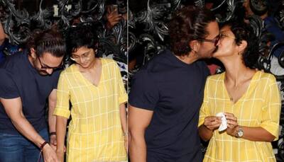 Aamir Khan shares a passionate kiss with wife Kiran Rao — See pic