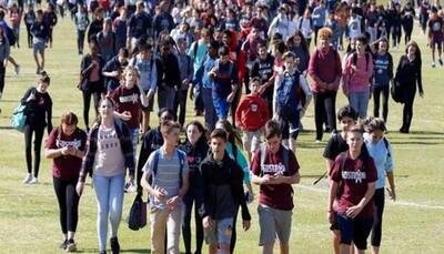 Thousands of US students join National Walkout Day to demand action on gun control