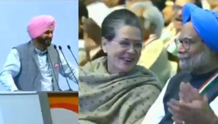 Sidhuism at Congress Plenary: One-liner on fellow Sardarji Manmohan Singh cracks up Sonia, workers | Watch