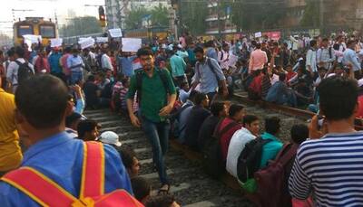 Job aspirants stall Central line train services in Mumbai, leave commuters stranded​