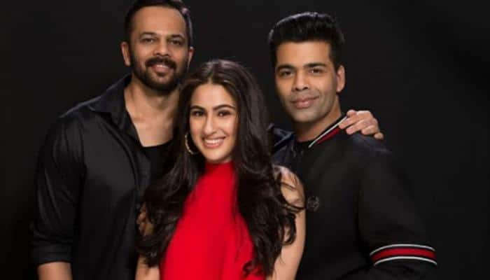 Have you seen Sara Ali Khan, Rohit Shetty and Karan Johar&#039;s &#039;Simmba&#039; selfie yet?