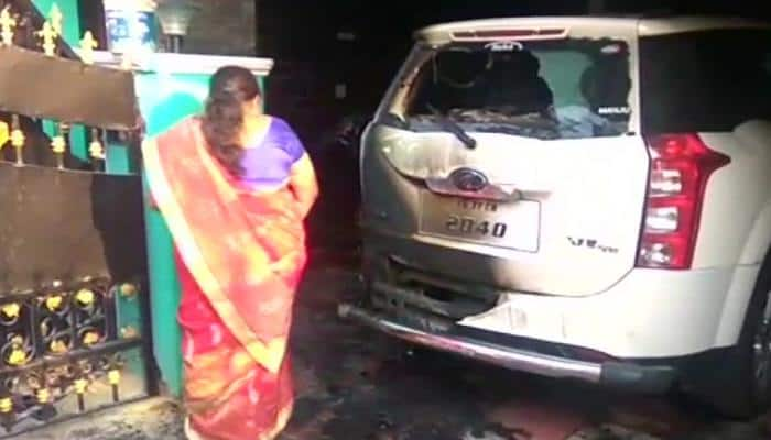 Watch: Petrol bomb thrown at BJP leader’s car in Coimbatore