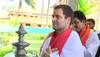 Watch: Clad in traditional attire, Rahul Gandhi visits Shringeri Sharadamba temple in Karnataka