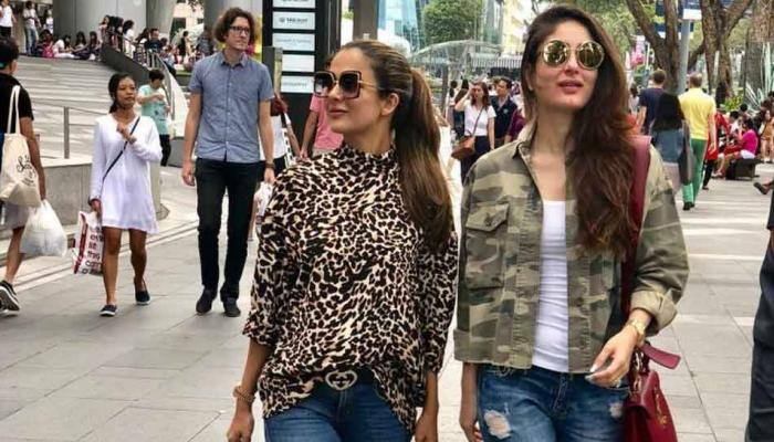 Kareena Kapoor, Amrita Arora roam around streets of Singapore  — Pic inside