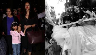 Aaradhya Bachchan looks like a carbon copy of mommy Aishwarya Rai Bachchan in this pic!