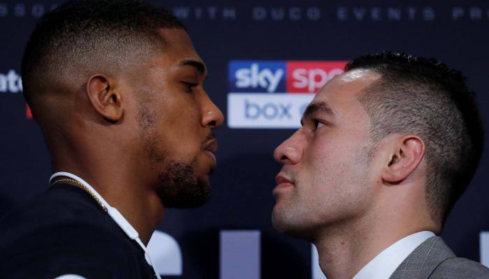 I'm here to get those belts back, Parker tells Joshua