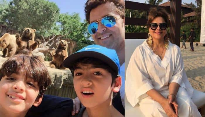 Hrithik Roshan&#039;s mom Pinkie works out like a boss lady while son and grandchildren watch in awe