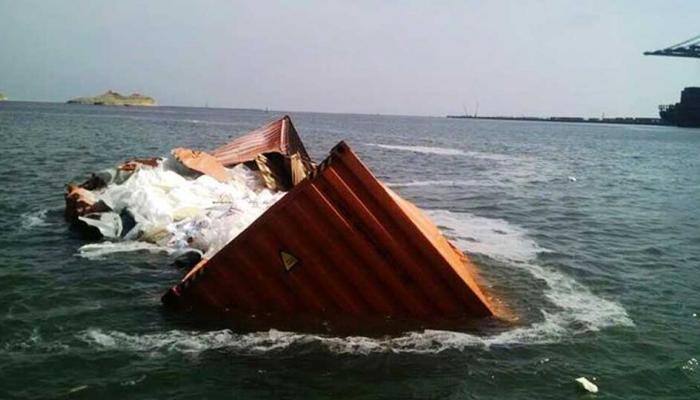 Two cargo ships collide at Karachi seaport; 21 containers drown: WATCH