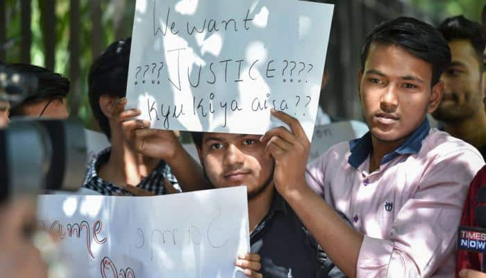 SSC and NEET aspirants protest over CBSE class 10, 12 board papers leak