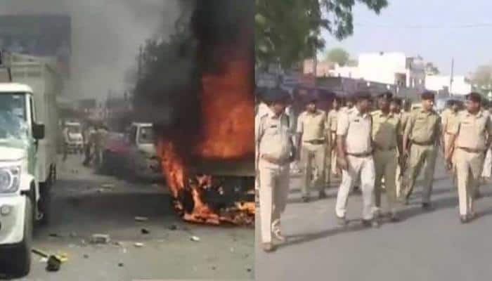 Bharat Bandh: Curfew continues in Rajasthan's Hindaun; flag march by police in MP's Gwalior Bharat Bandh: Curfew continues in Rajasthan's Hindaun; flag march by police in MP's Gwalior
