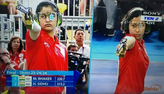 CWG 2018: Manu Bhaker wins Gold, Heena Sidhu bags Silver for India in women&#039;s 10-m air pistol