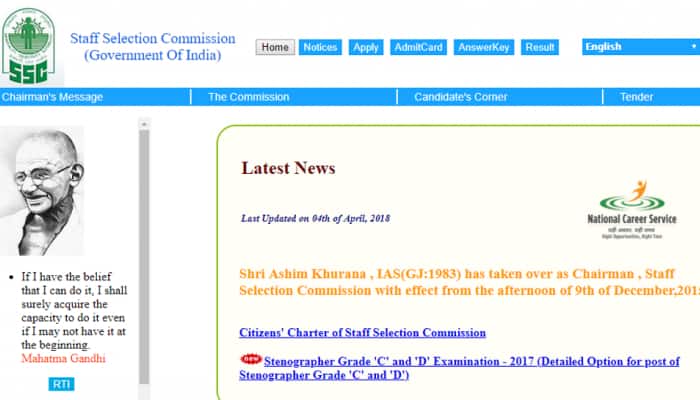 SSC Recruitment 2018: SSC notifies 1,819 job vacancies on ssc.nic.in – Qualification, important dates, job locations