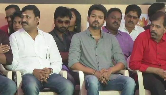 Actors Vijay, Nassar protest in Chennai over Tamil Nadu-Karnataka Cauvery water issue