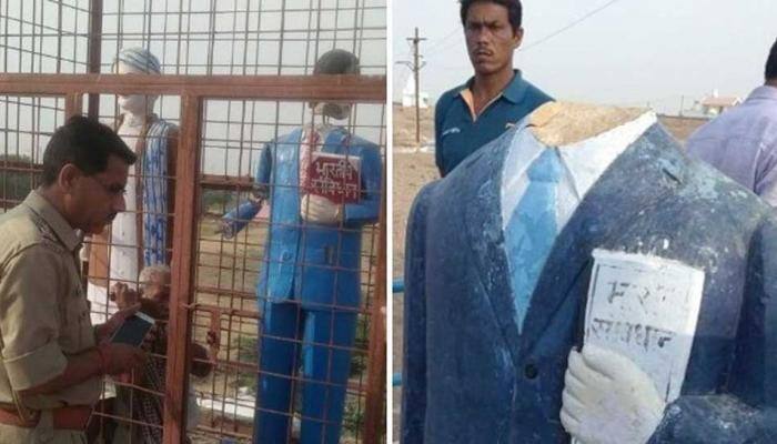 Amid defacing and vandalism spree, UP police shield for statues of famous figures