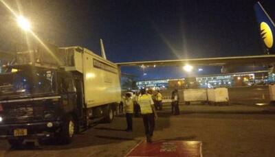 Major accident averted as Jet Airways aircraft wing hits food truck at Delhi airport