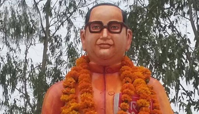 Vandalised Ambedkar statue rebuilt, turns saffron in Uttar Pradesh's Badaun