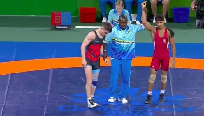 Commonwealth Games 2018: Wrestler Rahul Aware advances by overpowering George Ramm of England 