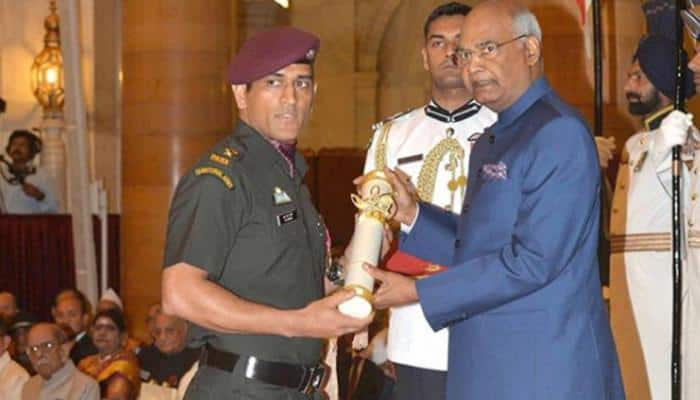 TA Lieutenant Colonel Mahendra Singh Dhoni attends DefExpo - See pics