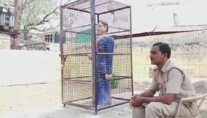 BR Ambedkar&#039;s statue in UP&#039;s Badaun caged to protect it from vandals