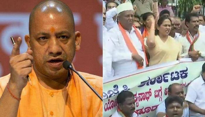 BJP protests in Bengaluru as Karnataka Congress chief calls Adityanath ‘disgrace to Indian politics&#039;