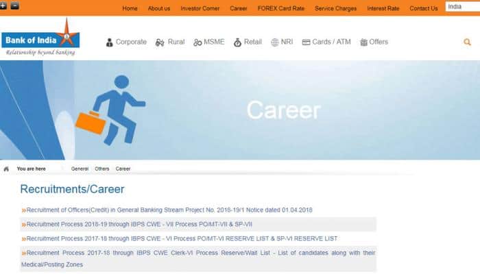 Bank of India recruitment 2018: 158 vacancies available, apply online from April 20