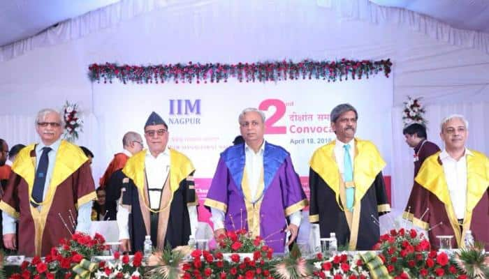 Rajya Sabha MP Subhash Chandra attends IIM convocation in Nagpur, gives success &#039;mantra&#039; to students