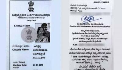 Couple designs wedding invitation like a voter ID card to spread awareness for Karnataka polls