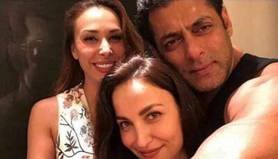 Salman Khan poses with rumoured girlfriend Iulia Vantur, Elli AvrRam for a candid photo 
