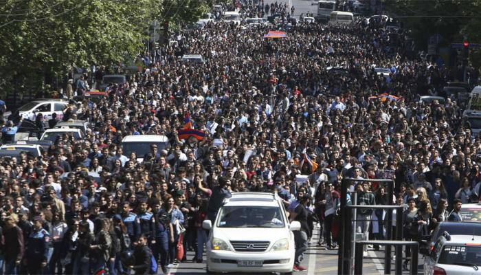 Armenian PM quits after nearly two weeks of street protests