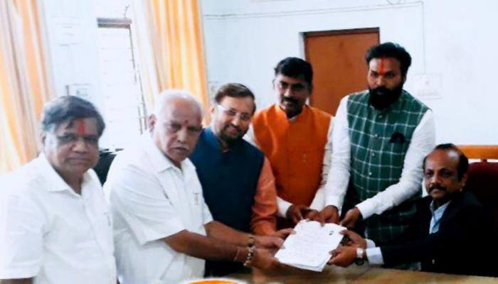 Karnataka Assembly elections 2018: BJP&#039;s B Sreeramulu files nomination from Badami, to take on CM Siddaramaiah