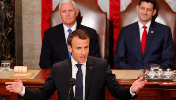 France&#039;s Macron pushes back at &#039;America First&#039; agenda