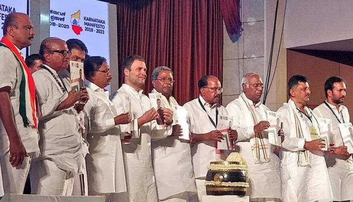 Karnataka assembly elections 2018: Congress releases poll manifesto, calls Karnataka &#039;the state of many firsts&#039;