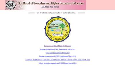 GBSHSE Goa Board Class 12th Results 2018: Goa Board of Secondary and Higher Secondary Education +2 Results announced at gbshse.gov.in