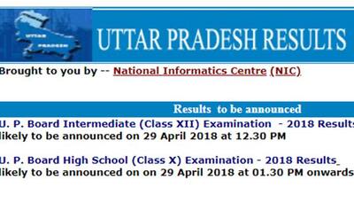 UP Board Exam Results 2018 for Class 10th (High School) and Class 12th (Intermediate) likely to be declared tomorrow at 12:30 pm and 1:30 pm at Upresults.nic.in
