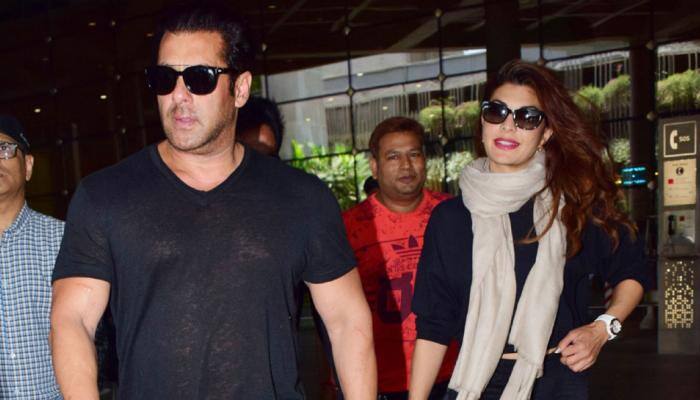 Salman Khan and Jacqueline Fernandez go twinning in black at the airport—Pics