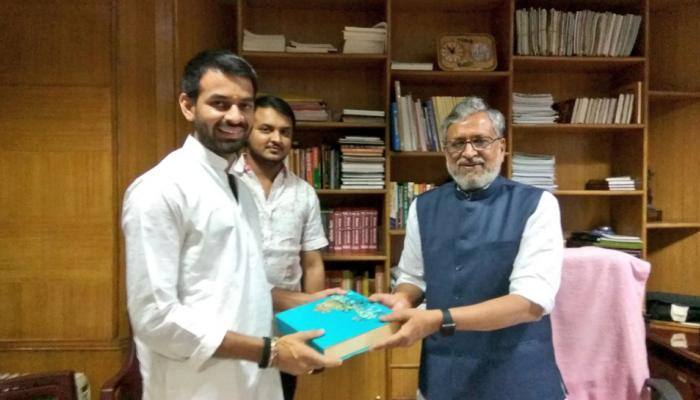 Tej Pratap Yadav invites BJP leader and Bihar Deputy CM Sushil Modi for his marriage with Aishwarya Rai