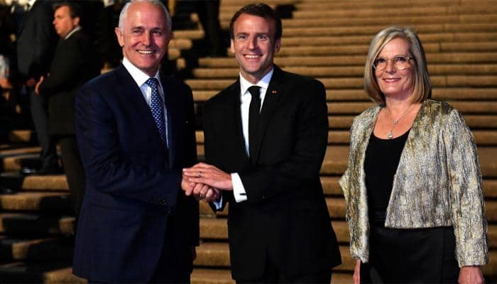  French President Emmanuel Macron calls Australian PM Malcolm Turnbull&#039;s wife &#039;delicious&#039;