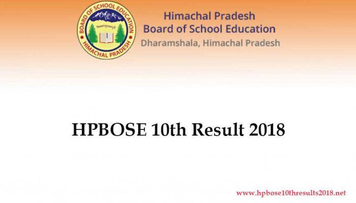 hpbose.org Himachal Pradesh Board Exam Results 2018: HPBOSE Matric Results 2018 declared