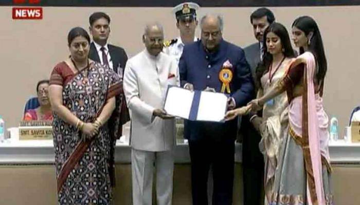 National Film Awards 2018: Boney Kapoor, Janhvi, Khushi receive Sridevi's Best Actress Award