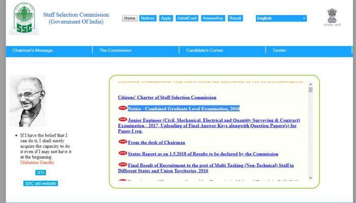 SSC issues notification for CGL 2018 examination, check details on www.ssc.nic.in